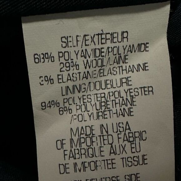 Theory Shell Jacquard Textured Navy Wool Blend Top size XS Sleeveless - Picture 9 of 10